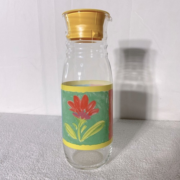 Vintage Gardenia Luminarc Arc France Glass Pitcher Carafe With Lid - Picture 1 of 12